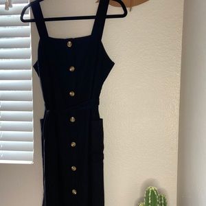 Black button down dress